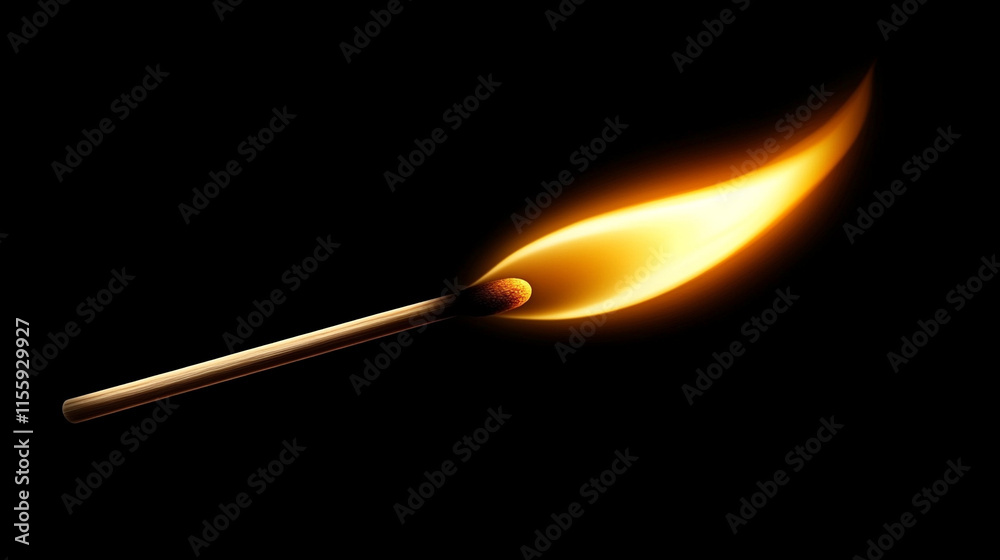 single lit match stands in the darkness, its flame casting a warm glow in a shadowy space, symbolizing hope, resilience, and light amidst chaos single lit match stands in the darkness, its flame casting a warm glow in a shadowy space, symbolizing hope, resilience, and light amidst chaos