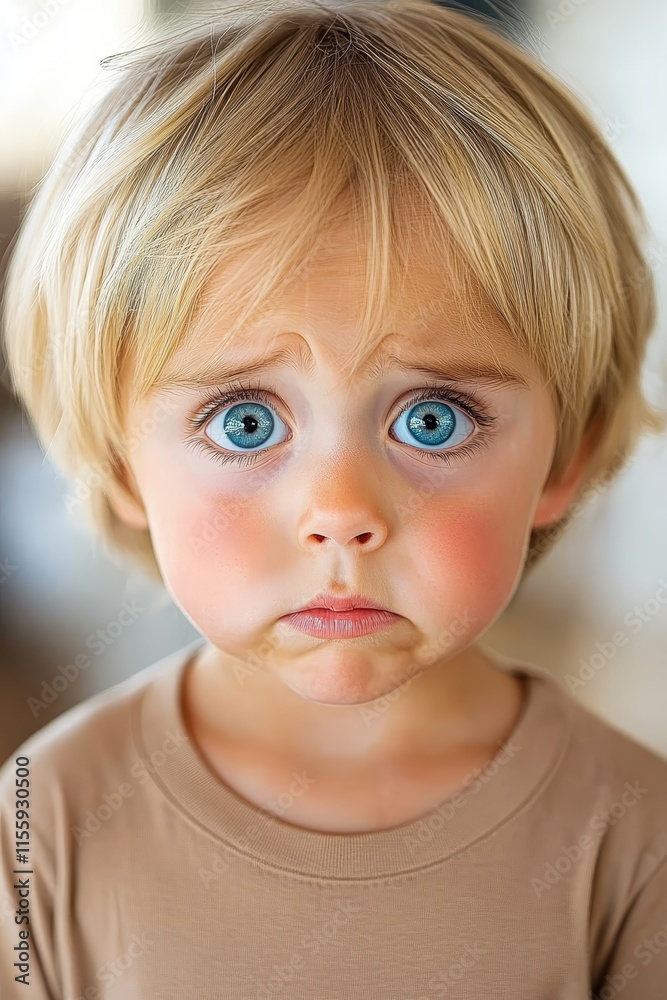 A little boy with blue eyes looking at the camera A little boy with blue eyes looking at the camera