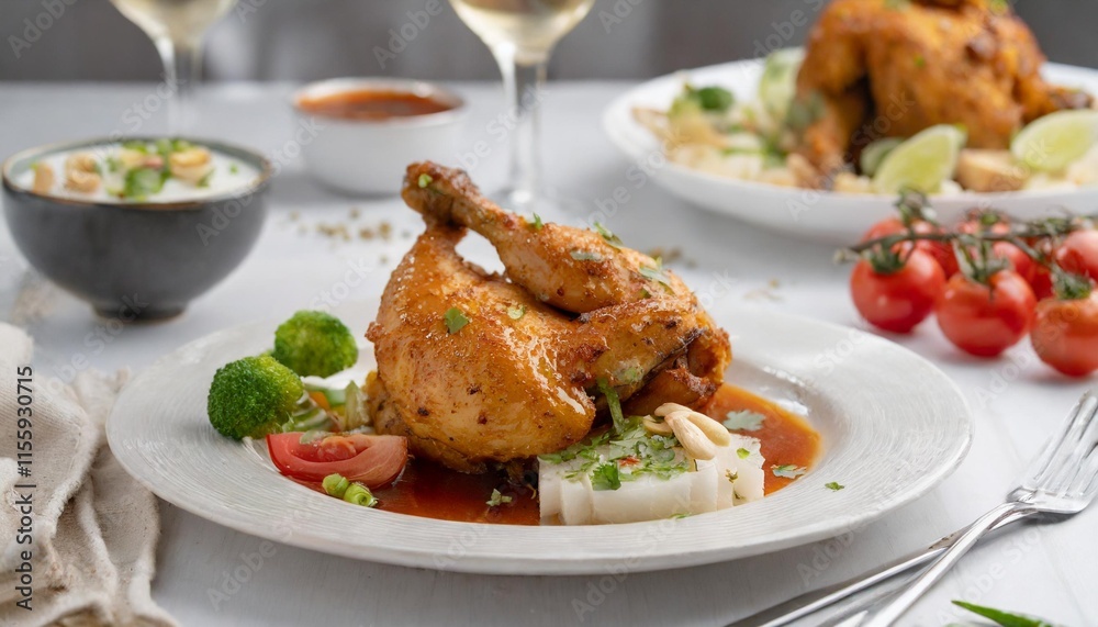Perfect Bite Roast Chicken Dinner with Classic Comfort Flavors Perfect Bite Roast Chicken Dinner with Classic Comfort Flavors