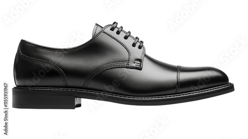 black leather shoes