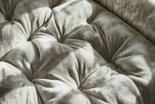 Soft, plush upholstery showcasing intricate tufting and elegant photo