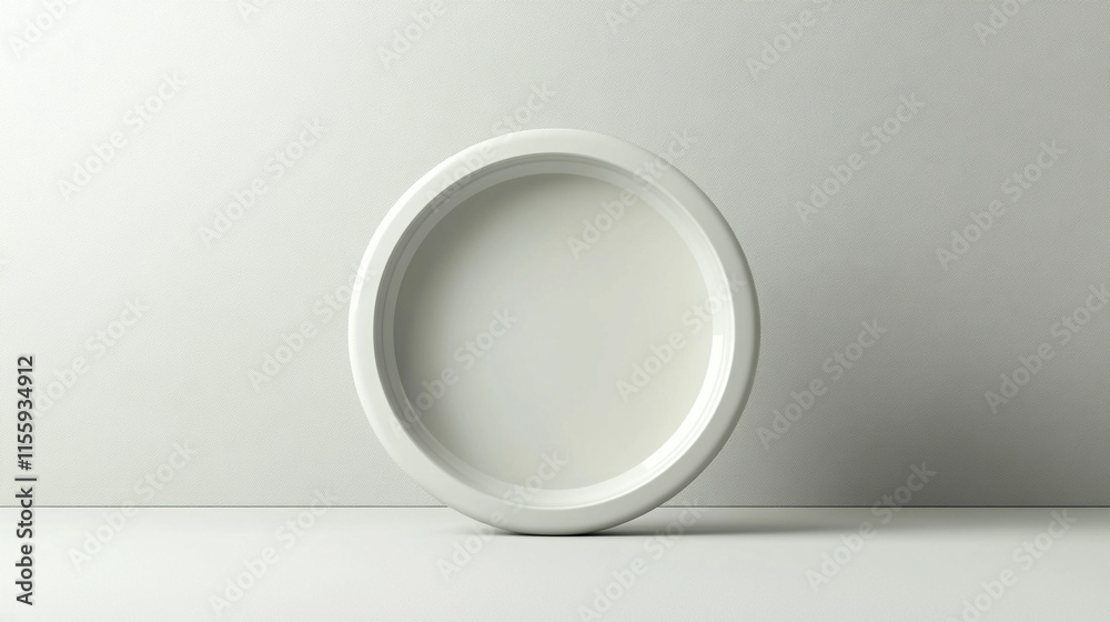 Minimalistic design featuring a single circle centered on a blank canvas symbolizing focus simplicity unity with negative space evoking balance or chaos depending on interpretation caption area on sid Minimalistic design featuring a single circle centered on a blank canvas symbolizing focus simplicity unity with negative space evoking balance or chaos depending on interpretation caption area on sid