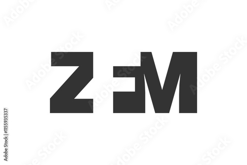 ZFM logo design. Initial letter Z F M bold font style for tech startups, consulting, corporate branding. Creative company name, headlines typography identity, trendy logotype.