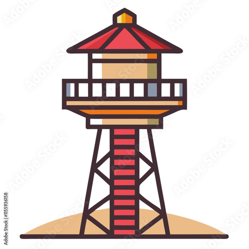 observation tower icon design