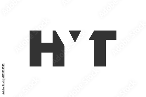 HYT logo design. Initial letter H Y T bold font style for tech startups, consulting, corporate branding. Creative company name, headlines typography identity, trendy logotype. photo