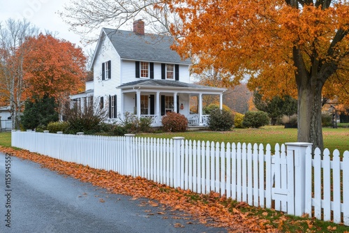 Charming suburban house with vibrant garden on a sunny day