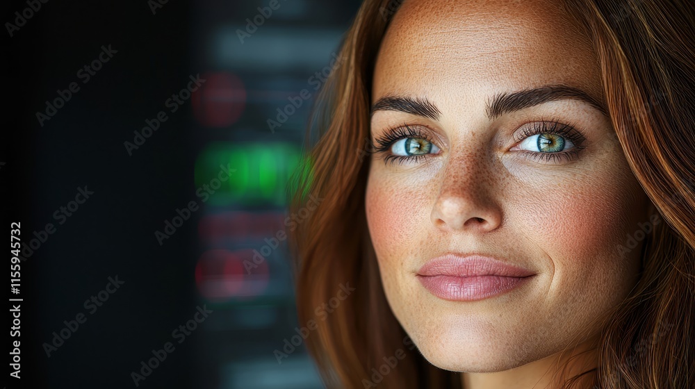 A close up of a woman's face with blue eyes A close up of a woman's face with blue eyes