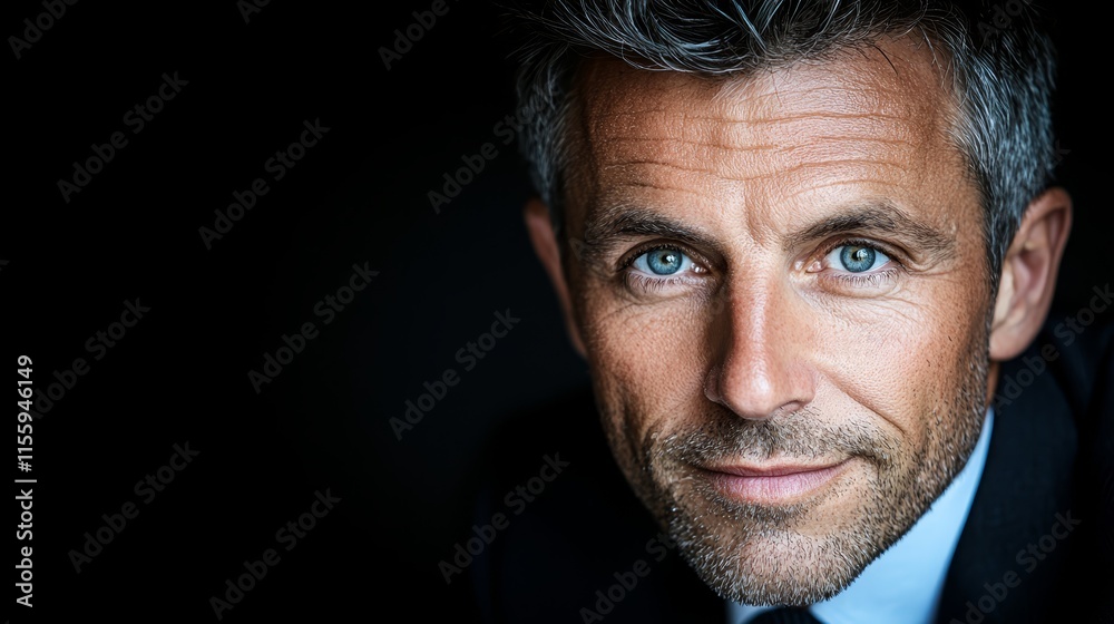 Obraz premium A close up of a man in a suit and tie