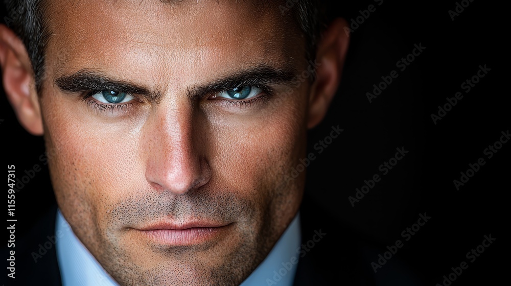 Obraz premium A close up of a man in a suit and tie