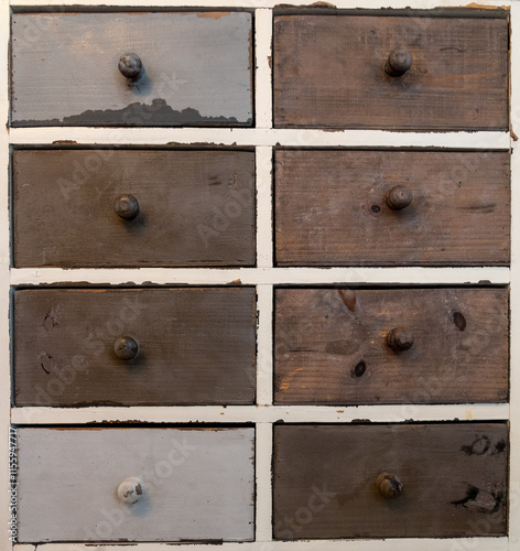 old wooden drawer