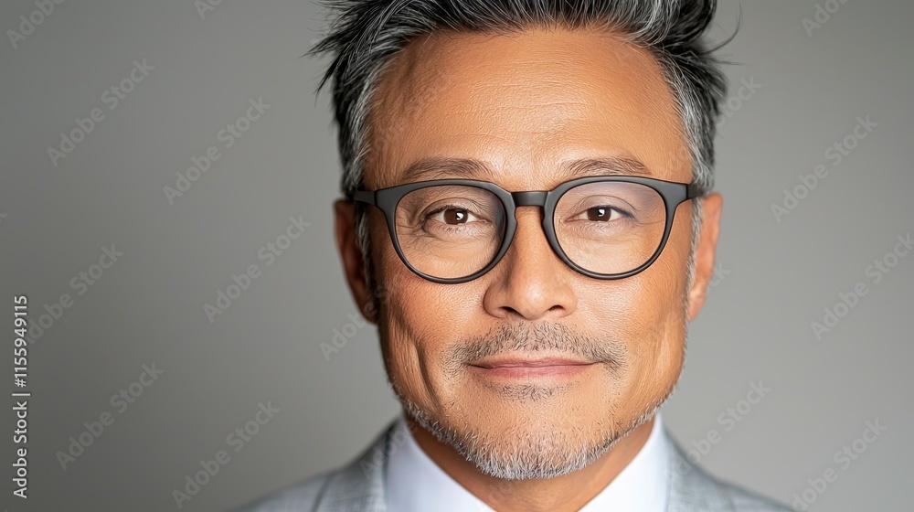 A man in a suit and tie wearing glasses A man in a suit and tie wearing glasses