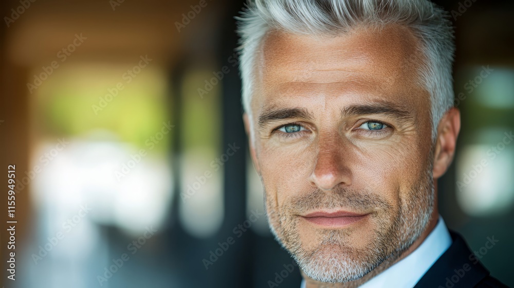 A close up of a man in a suit and tie A close up of a man in a suit and tie
