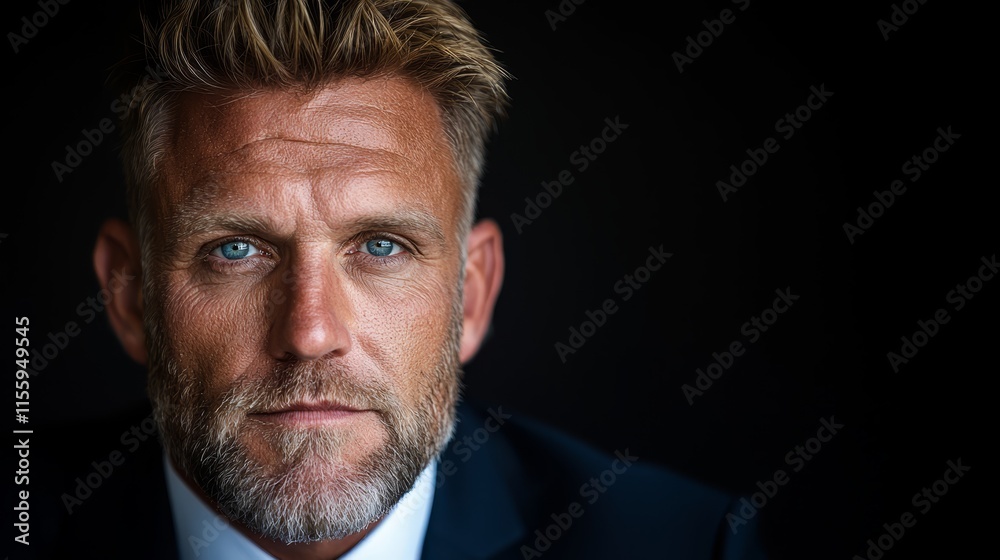 Obraz premium A close up of a man in a suit and tie