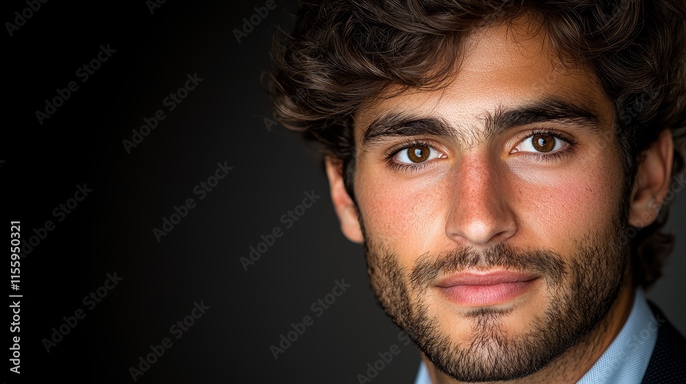 Obraz premium A close up of a man in a suit and tie