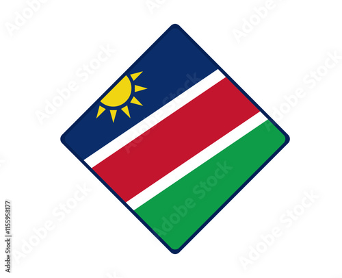 Free Download Namibia flag square shaped. vector - GFXLoad