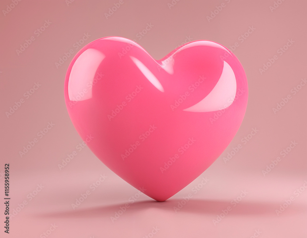 3d render Beautiful pink heart shape - generated by ai 3d render Beautiful pink heart shape - generated by ai