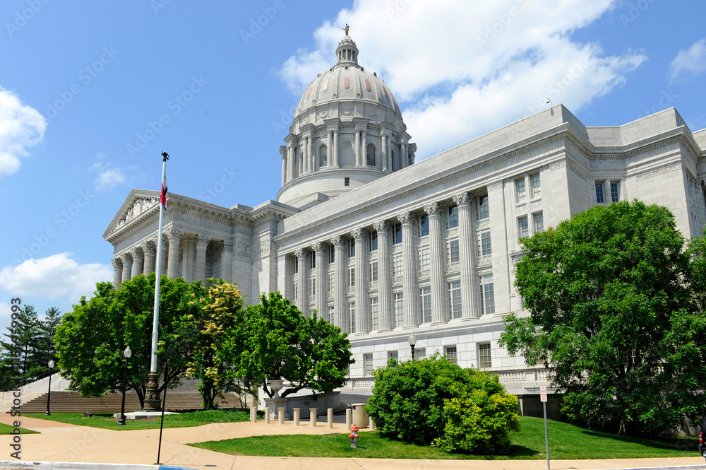 Obraz premium State Capitol Jefferson City Missouri where state laws are made and carried out for the .State of Missouri