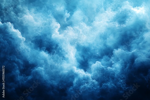 Dark blue dramatic sky with stormy clouds background