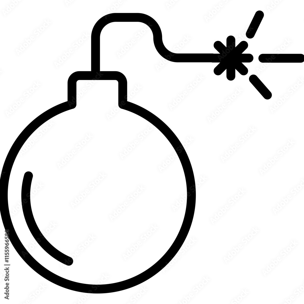 Bomb Line icon Bomb Line icon