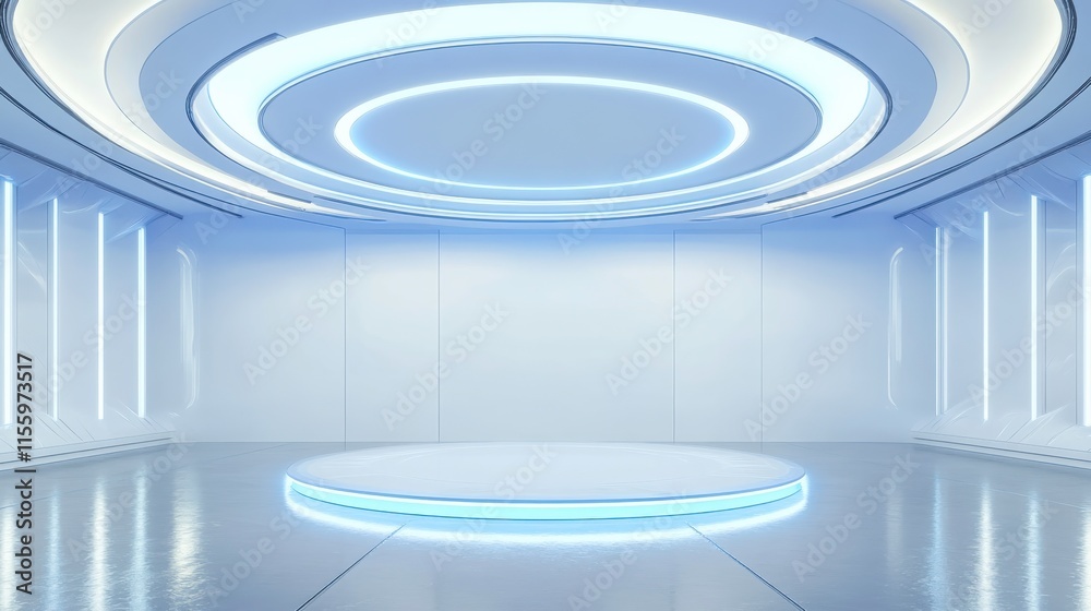 Fototapeta premium Futuristic Design with Bright Lighting and Clean Background