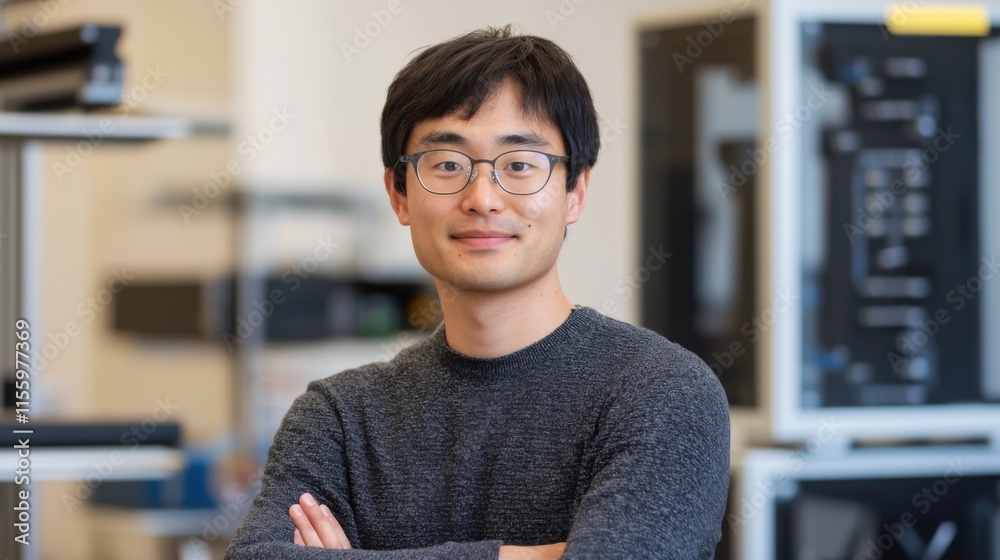 Fototapeta premium Next generation quantum computing lab research and innovation