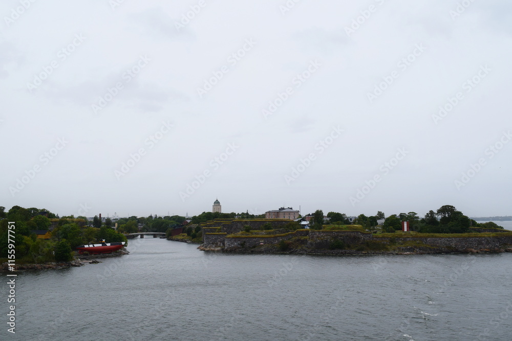Fototapeta premium View of Fortress of Suomenlinna in Helsinki, Finland 