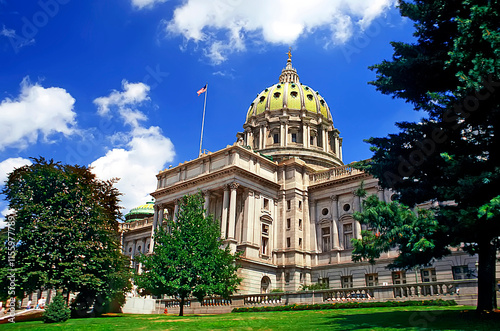 State capitol capital building at Harrisburg PA Pennsylvania. 