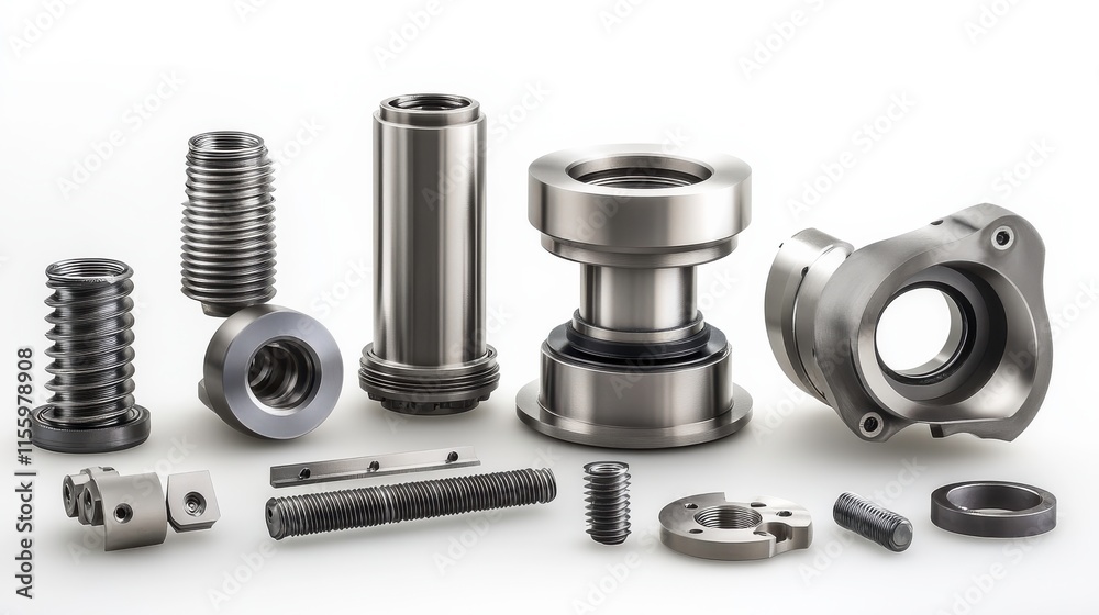 High Detail Modern Equipment Parts with Professional Lighting High Detail Modern Equipment Parts with Professional Lighting