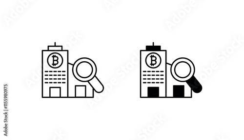 Fundamental analysis icon design with white background stock illustration