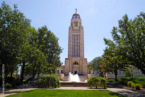 The State Capitol Building at Lincoln Nebraska NE USA