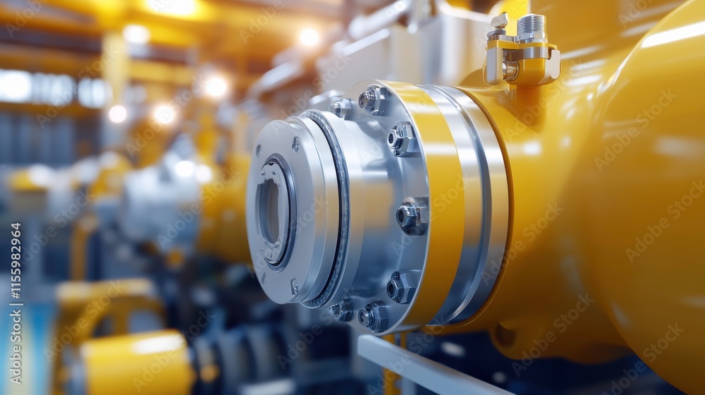 Fototapeta premium Modern Machinery with Realistic Textures and Lighting