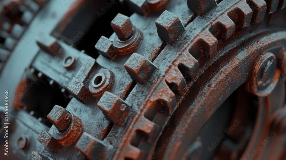 Realistic Close-Up of Machinery with Textures and Light Realistic Close-Up of Machinery with Textures and Light