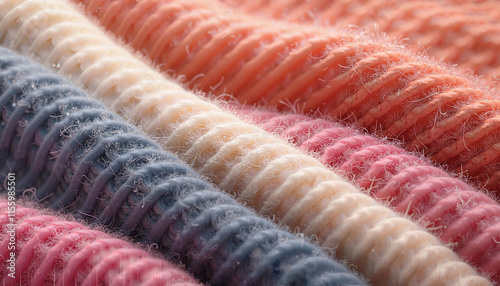 Soft Pastel Yarn Collection in Delicate Spring Colors with Textural Detail