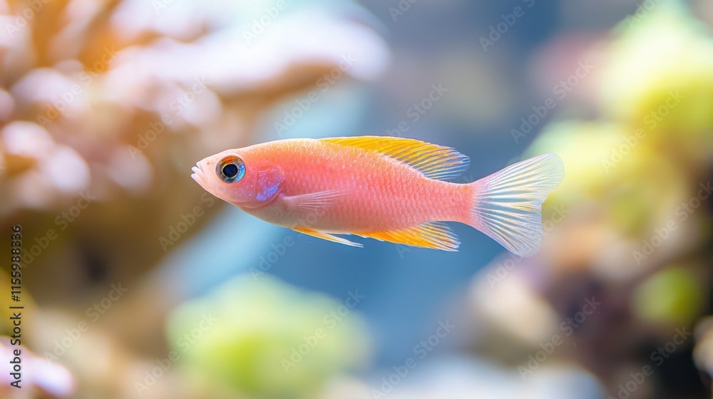 Obraz premium Vibrant coral reef fish in a large aquarium setting for underwater exploration