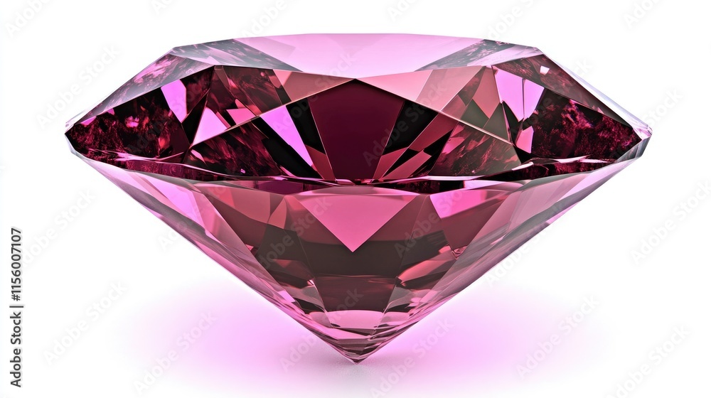 Stunning Pink Diamond with Brilliant Cut and Sparkling Facets Stunning Pink Diamond with Brilliant Cut and Sparkling Facets