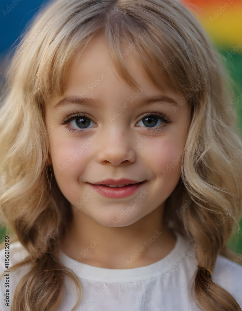 Charming Portrait of a Radiant and Joyful Young Girl Charming Portrait of a Radiant and Joyful Young Girl