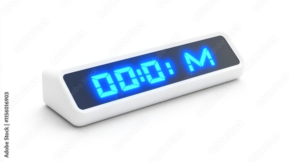 Modern Digital Timer with Blue Display and Simple Design Modern Digital Timer with Blue Display and Simple Design
