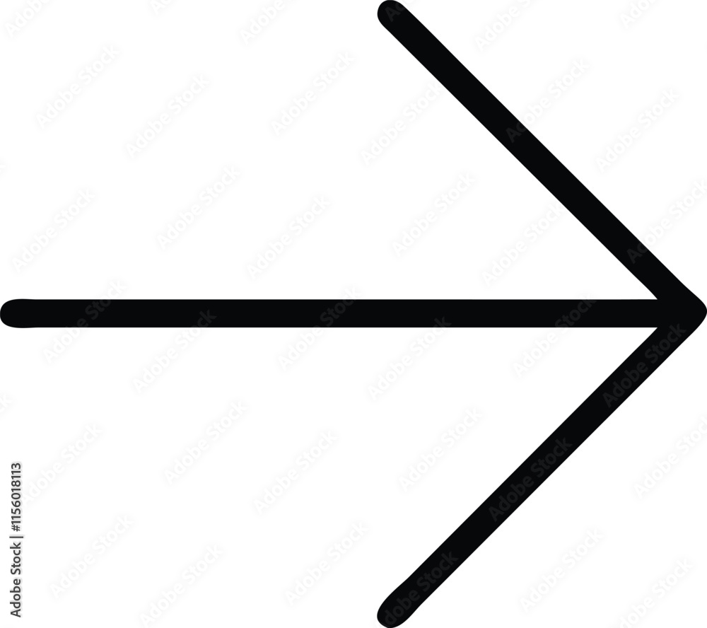 Right arrow icon image with thickness. Right arrow Silhouette Vector symbol isolated on white background stock illustration Right arrow icon image with thickness. Right arrow Silhouette Vector symbol isolated on white background stock illustration