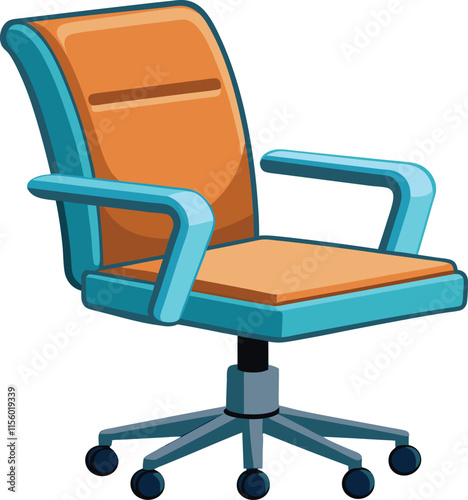 Customizable Office Chair Vector Illustration