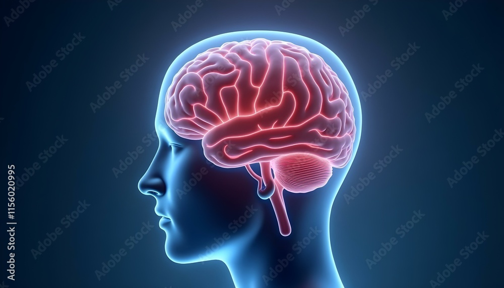 Obraz premium Highlighted Medical Brain