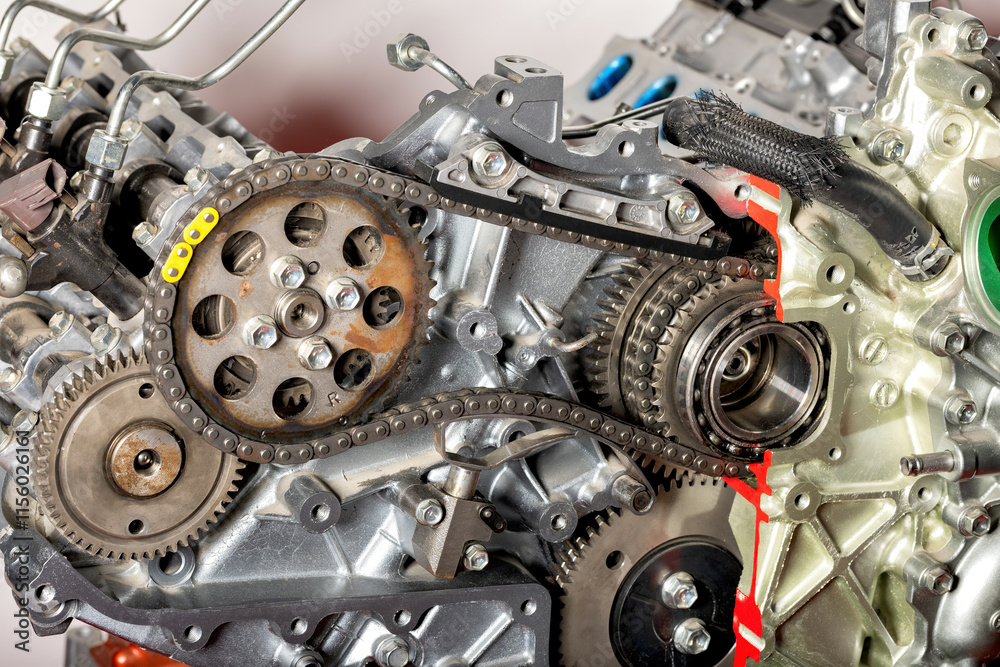 Intricate details of an engine showcasing gears and machinery in dynamic engineering exploration