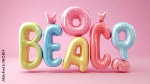 Playful plasticine 3D alphabet, colorful chewing gum letters, joyful bubble typography for kids logos, vibrant headline design, funky cartoon style, nursey birthday party typeface. Vector typeset