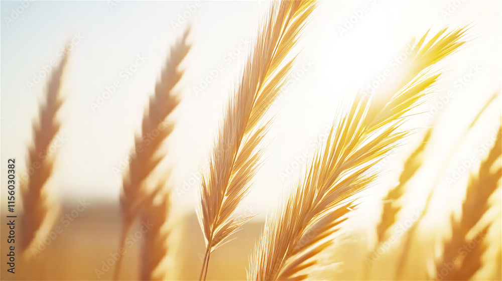 Golden wheat stalks swaying gently in sunlight, symbolizing harvest, abundance, and natural beauty. Agricultural concept with serene atmosphere. Golden wheat stalks swaying gently in sunlight, symbolizing harvest, abundance, and natural beauty. Agricultural concept with serene atmosphere.