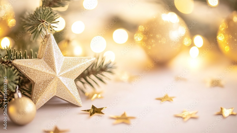 Abstract Holiday Background with Golden Bokeh Lights on Soft Beige, Festive Celebration Abstract Holiday Background with Golden Bokeh Lights on Soft Beige, Festive Celebration