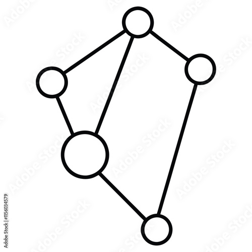 a Connection vector silhouette, white background,