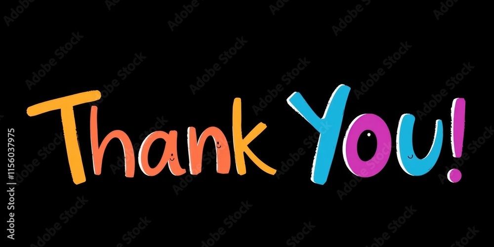 Obraz premium A colorful thank you banner highlights the significance of Thank You Day, inviting people to express their gratitude and appreciation for others' kindness