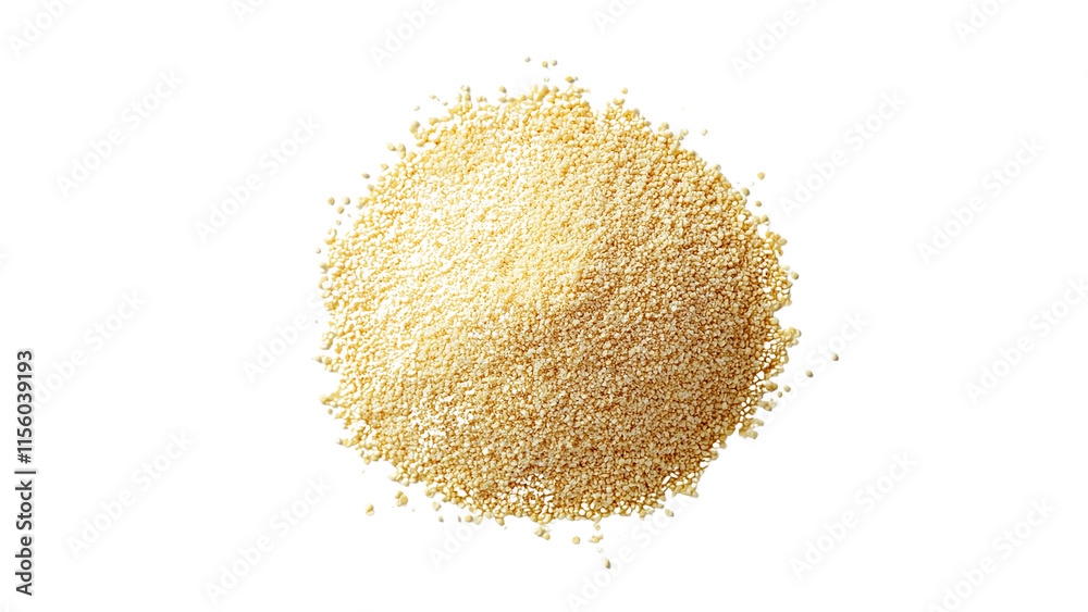 A top-down view of an isolated pile of poppy seeds on a white background, cut out A top-down view of an isolated pile of poppy seeds on a white background, cut out