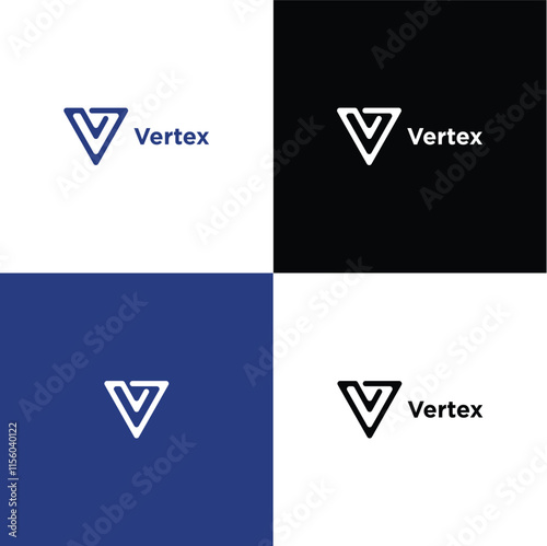 "Vertex Modern Logo Design with Bold and Minimal Variations"

