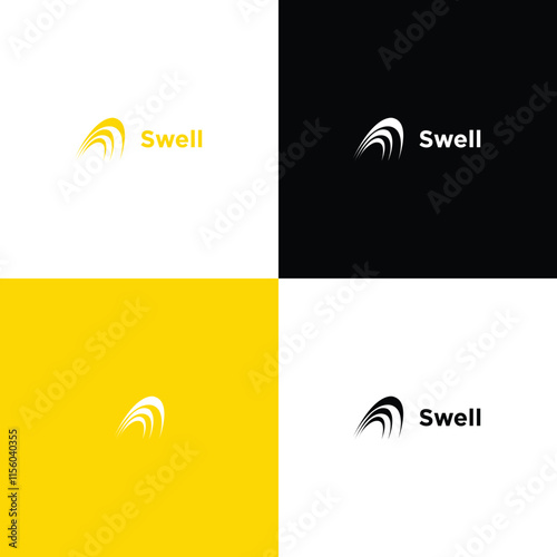  Swell | Abstract Wave Minimalist Logo for Modern Branding photo