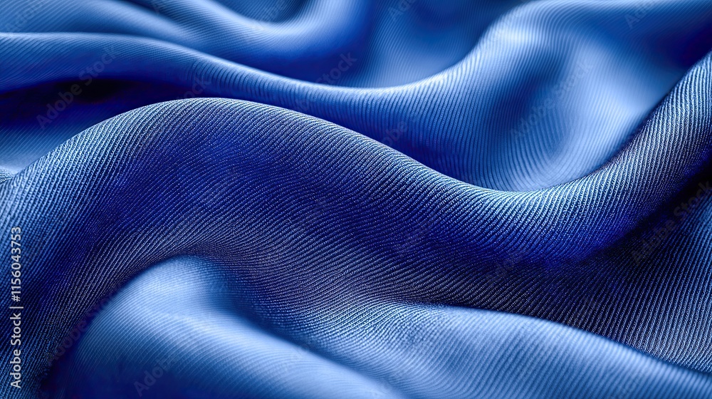 Close-Up of Wavy Blue Mesh Fabric Texture.Abstract Pattern of Textured Blue Mesh in Soft Lighting Background Close-Up of Wavy Blue Mesh Fabric Texture.Abstract Pattern of Textured Blue Mesh in Soft Lighting Background